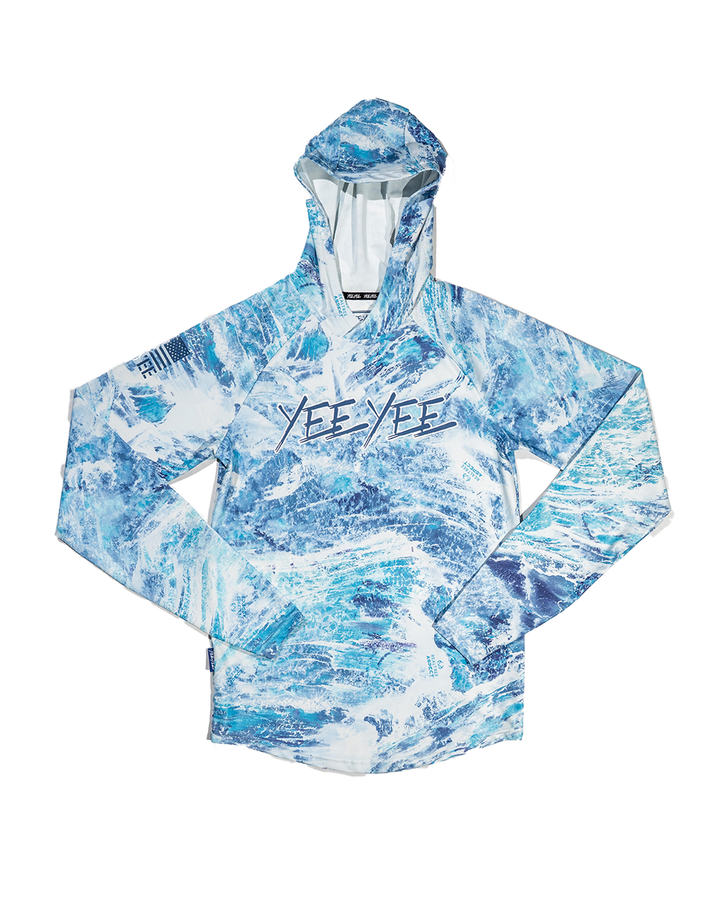 ◆YESEYESEE◆ YES Dyed Single Hoodie Blue YS233TTSLT03BLE yeseyesee® :: Y.E.S Sign Logo Hoodie Cobalt Blue
